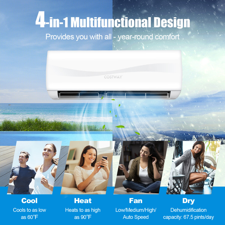 18000 BTU 19 SEER2 208-230V Ductless Mini Split Air Conditioner and Heater - Gallery View 2 of 10