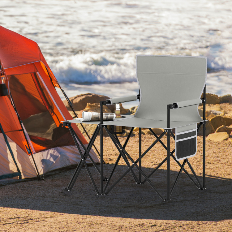 Oversized Camping Chair with Side Table - Gallery View 6 of 10