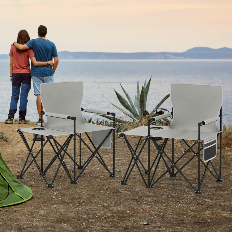 Oversized Camping Chair with Side Table - Gallery View 5 of 10