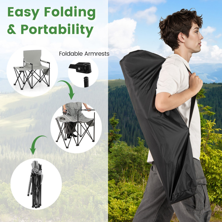 Oversized Camping Chair with Side Table - Gallery View 7 of 10