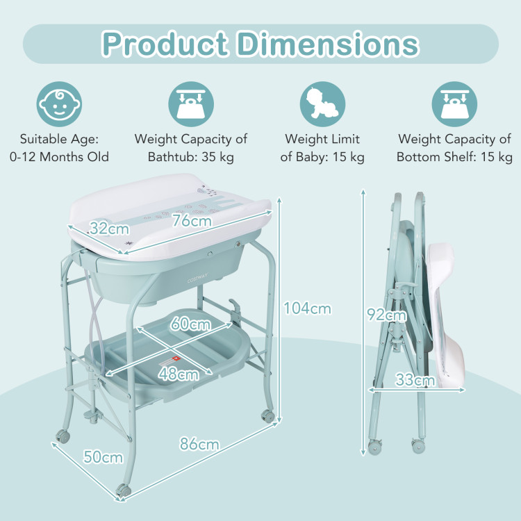 Baby Changing Table with Bathtub - Gallery View 2 of 8