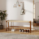 47 Inch Long Patio Bench Teak Wood Dining Bench for Backyard - Gallery View 3 of 10