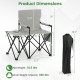 Oversized Camping Chair with Side Table - Gallery View 4 of 10