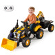 12V Electric Construction Vehicle 4 in 1 Ride on Tractor Excavator & Bulldozer for Kids-Yellow - Gallery View 1 of 20