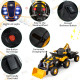 12V Electric Construction Vehicle 4 in 1 Ride on Tractor Excavator & Bulldozer for Kids-Yellow - Gallery View 13 of 20