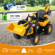 12V Electric Construction Vehicle 4 in 1 Ride on Tractor Excavator & Bulldozer for Kids-Yellow - Gallery View 17 of 20