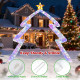 8.8 FT Christmas Tree-shaped Archway, Xmas Archway with Top Star test - Gallery View 9 of 16