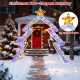 8.8 FT Christmas Tree-shaped Archway, Xmas Archway with Top Star test - Gallery View 10 of 16